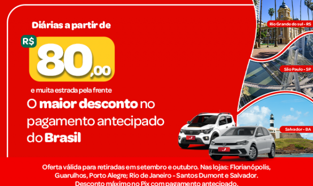 Diárias a partir de R$ 80,00